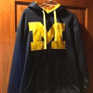Mens University of Michigan Hoodie Blue Maize UofM